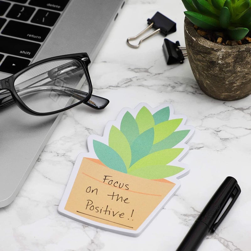 Paper Junkie Cactus Sticky Notes for Teacher Supplies, Cute Office Supplies & Cactus Desk Accessories - 2.75 x 4.5 in, Multicolor, 6-Pack - Image 3